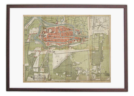 Alkmaar wandelkaart 1883 - oude kaart