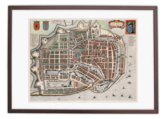 Enkhuizen - oude kaart van Cornelis Biens