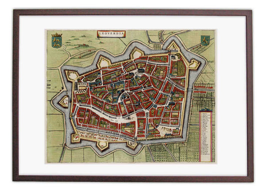 Leeuwarden - oude kaart van Blaeu