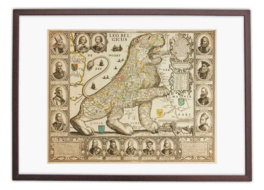 Nederland - Oude kaart Leo Belgicus