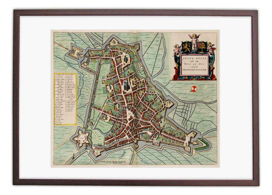 Oude kaart Den Bosch - Uit de Atlas van Loon