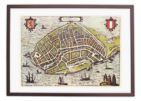 Oude kaart Dordrecht - Dordrecht in 1580