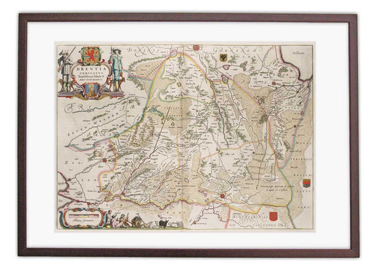 Oude kaart Graafschap Drenthe door Blaeu