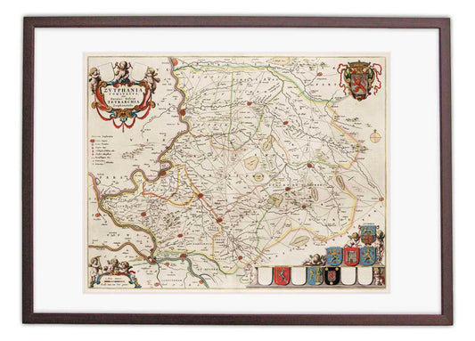 Oude kaart Graafschap Zutphen