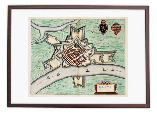 Oude kaart Grave - Blaeu