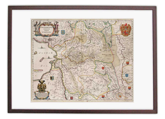 Oude kaart Overijssel door Blaeu