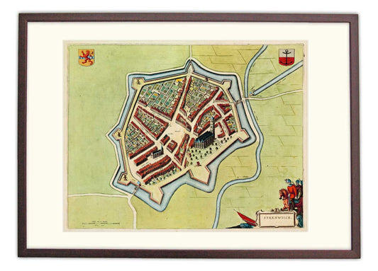 Oude kaart Steenwijk - Frederick de Wit