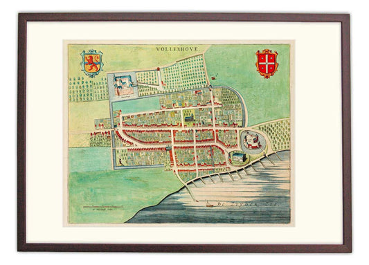 Oude kaart Vollenhove - Frederick de Wit