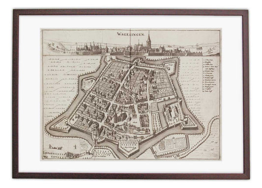 Oude kaart Wageningen