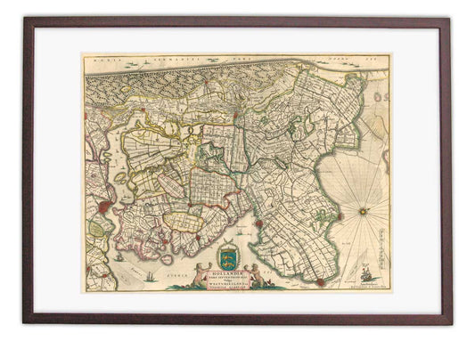 Oude kaart Westfriesland - Blaeu