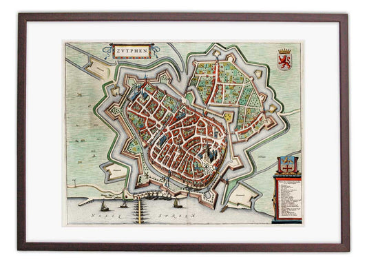 Oude kaart Zutphen - Uit de Atlas van Loon