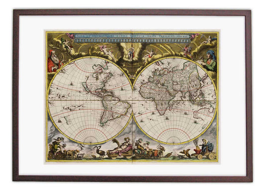 Oude wereldkaart Blaeu