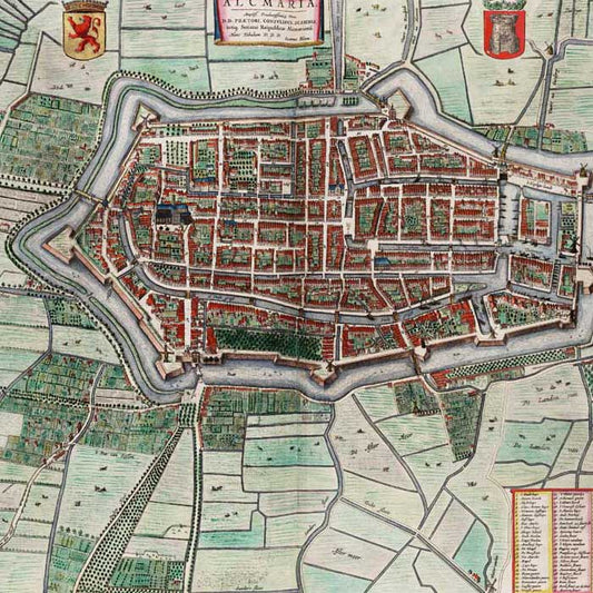 Alkmaar - oude kaart van Blaeu