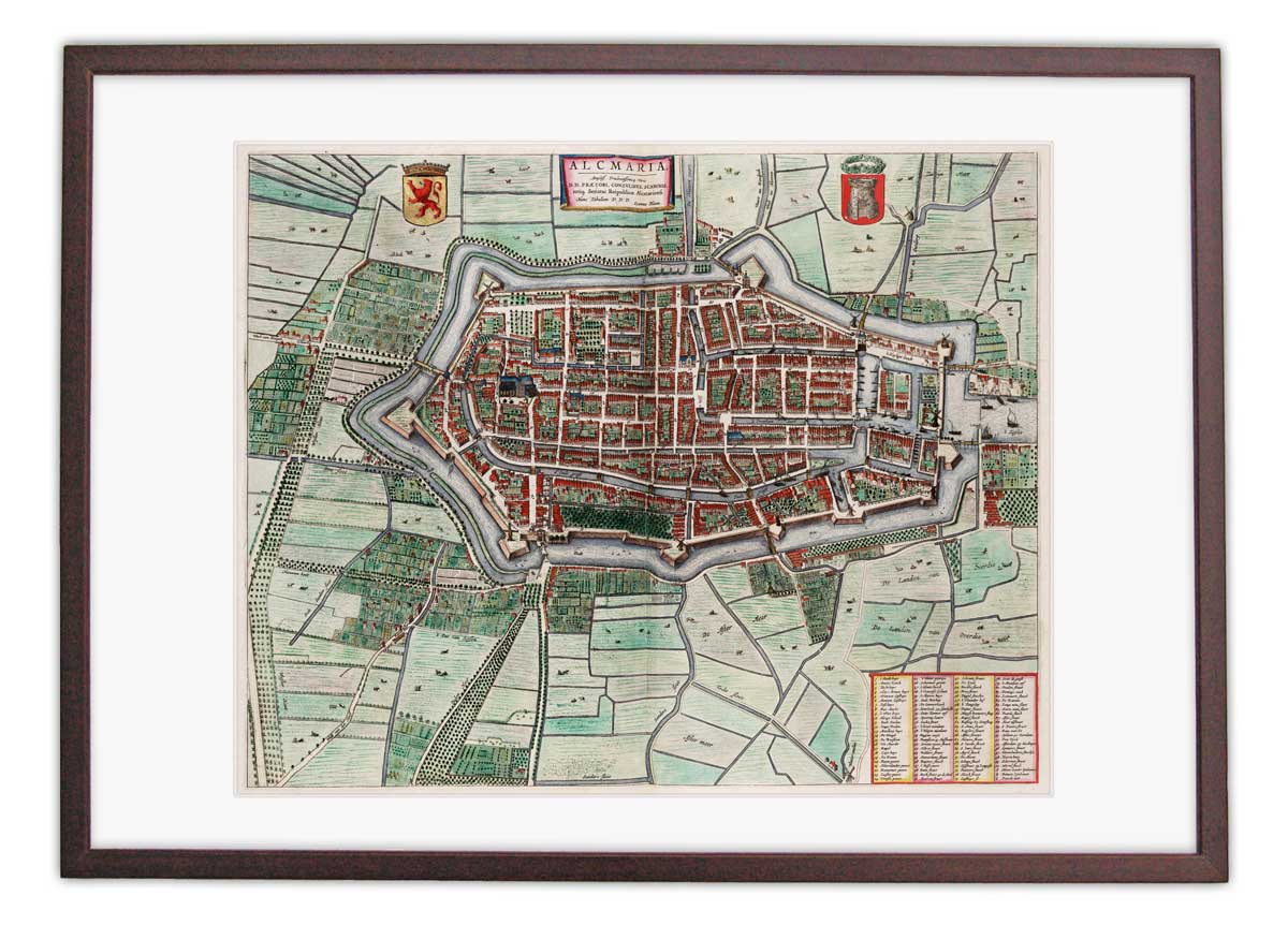 Alkmaar - oude kaart van Blaeu