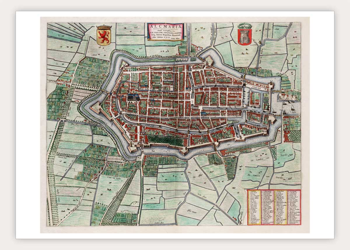 Alkmaar - oude kaart van Blaeu