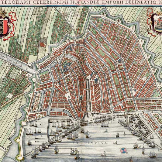 Amsterdam - oude kaart van Blaeu