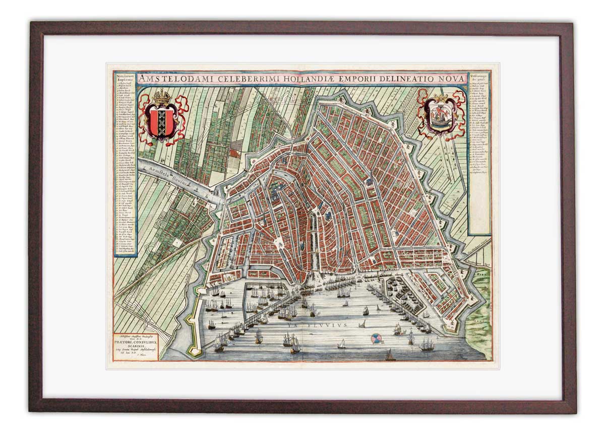 Amsterdam - oude kaart van Blaeu