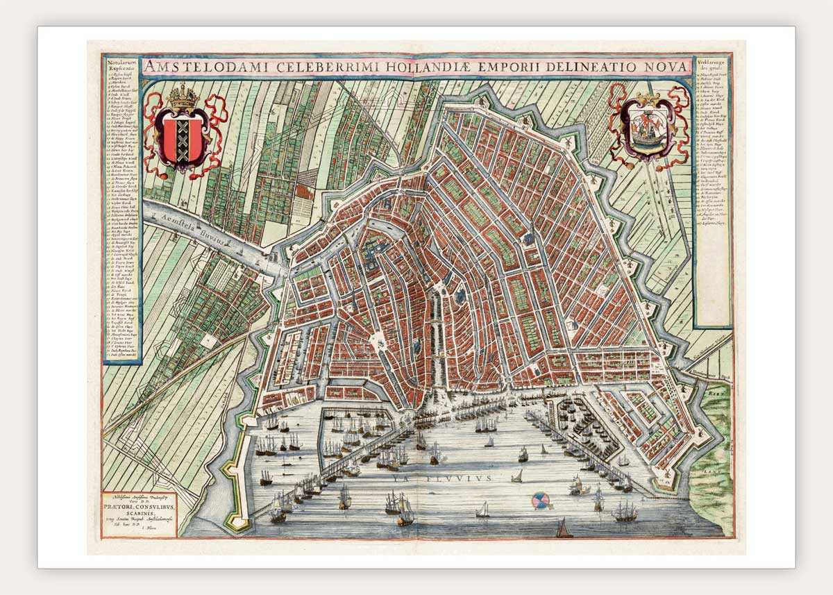 Amsterdam - oude kaart van Blaeu
