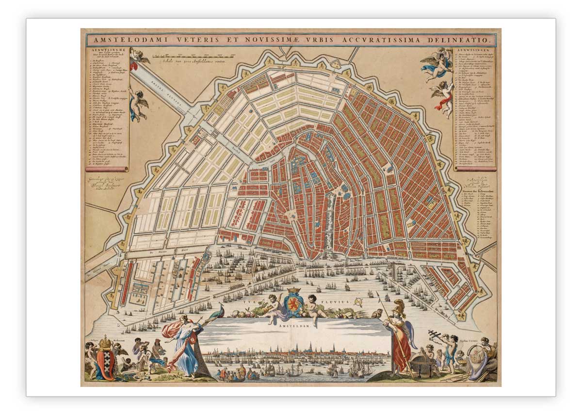 Amsterdam - oude kaart van Visscher