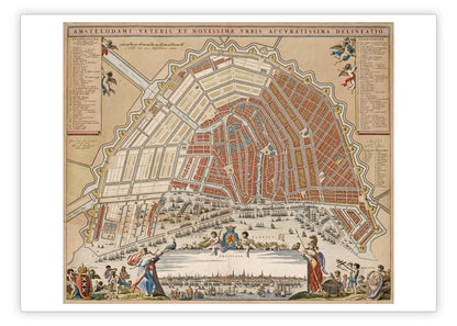 Amsterdam - oude kaart van Visscher