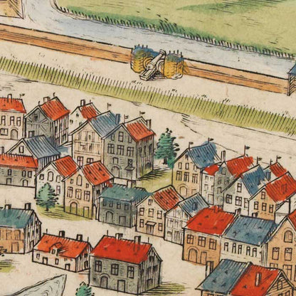 Eindhoven in vogelvlucht - oude kaart