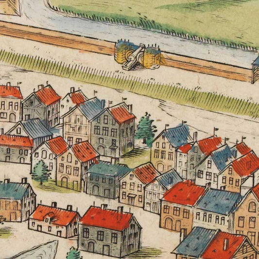 Eindhoven in vogelvlucht - oude kaart