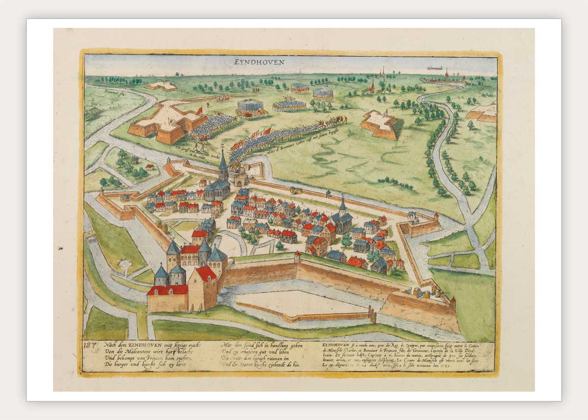 Eindhoven in vogelvlucht - oude kaart