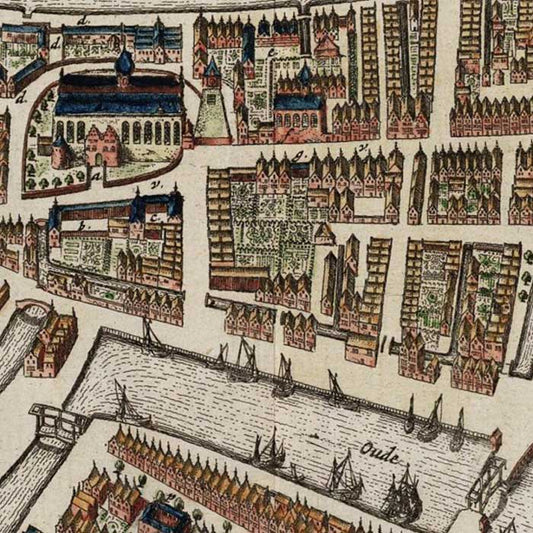 Enkhuizen - oude kaart van Blaeu