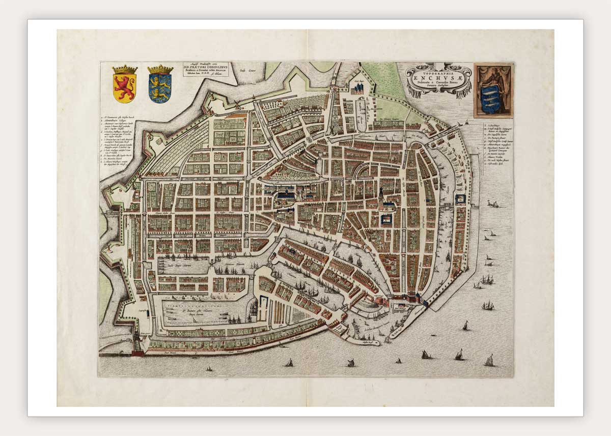 Enkhuizen - oude kaart van Blaeu