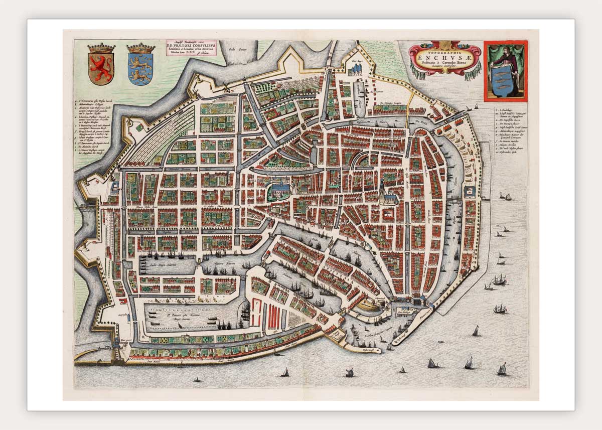 Enkhuizen - oude kaart van Cornelis Biens