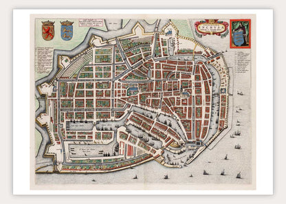 Enkhuizen - oude kaart van Cornelis Biens