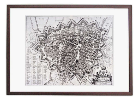 Groningen - oude kaart van Blaeu