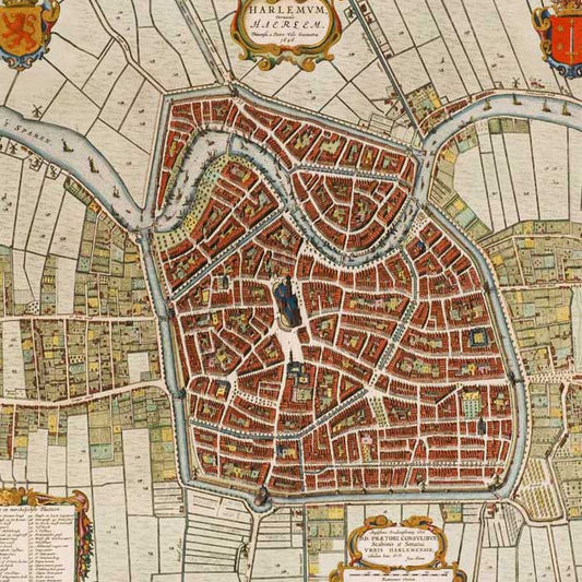 Haarlem - oude kaart van Blaeu