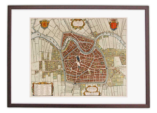 Haarlem - oude kaart van Blaeu