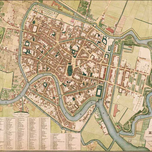 Haarlem - oude kaart van Nautz