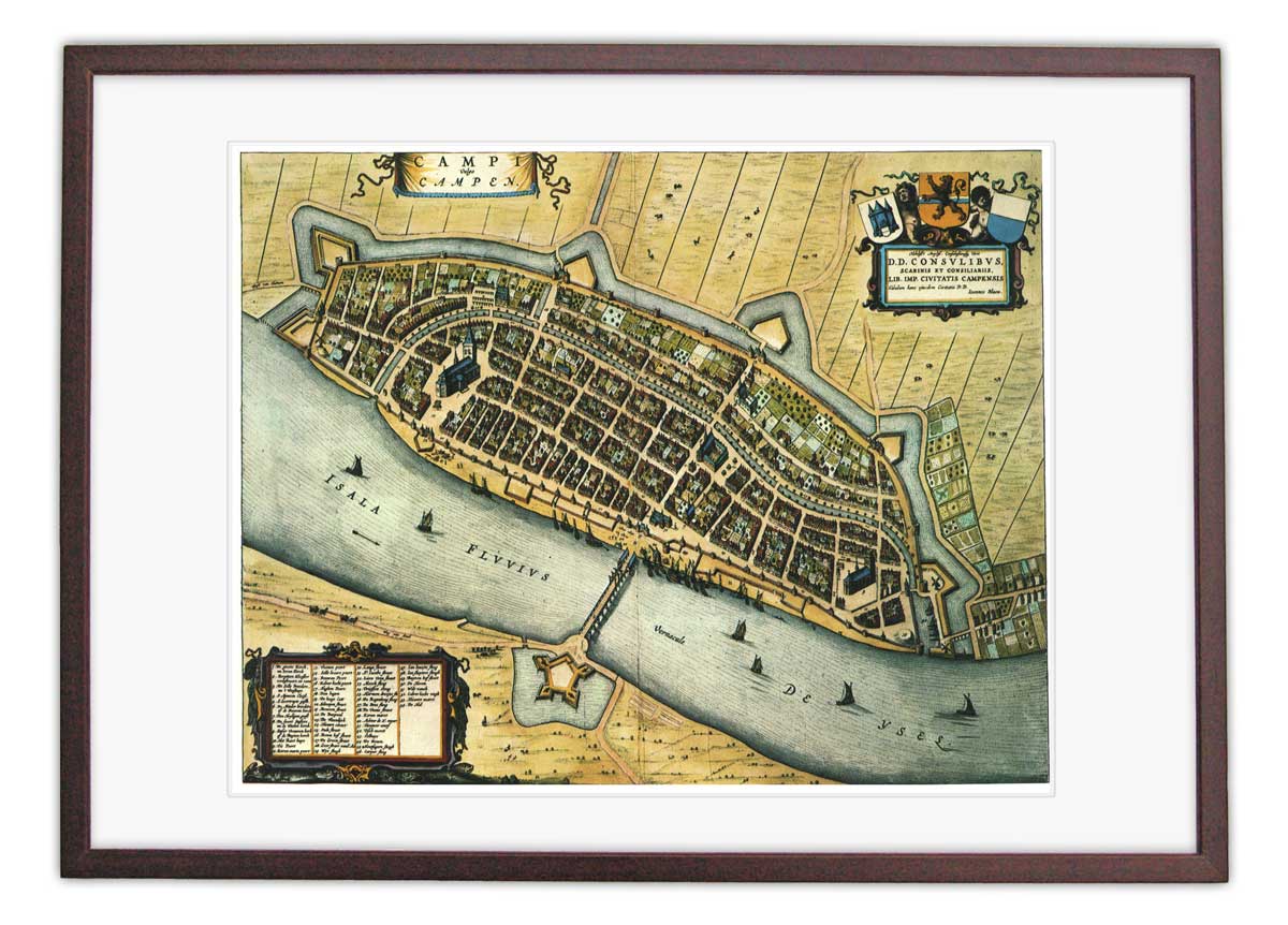 Kampen - oude kaart van Blaeu
