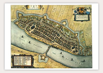 Kampen - oude kaart van Blaeu