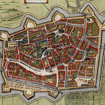 Leeuwarden - oude kaart van Blaeu