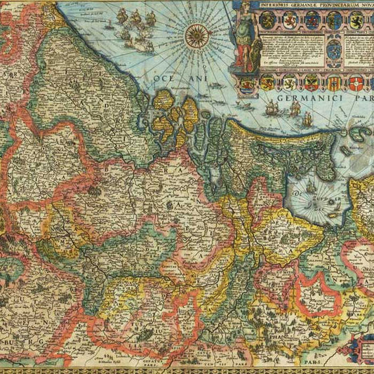 Nederland - Inferioris Germaniae - Oude kaart van Willem Blaeu