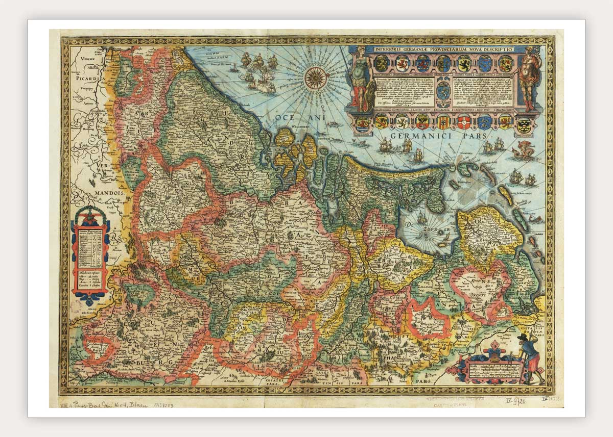 Nederland - Inferioris Germaniae - Oude kaart van Willem Blaeu