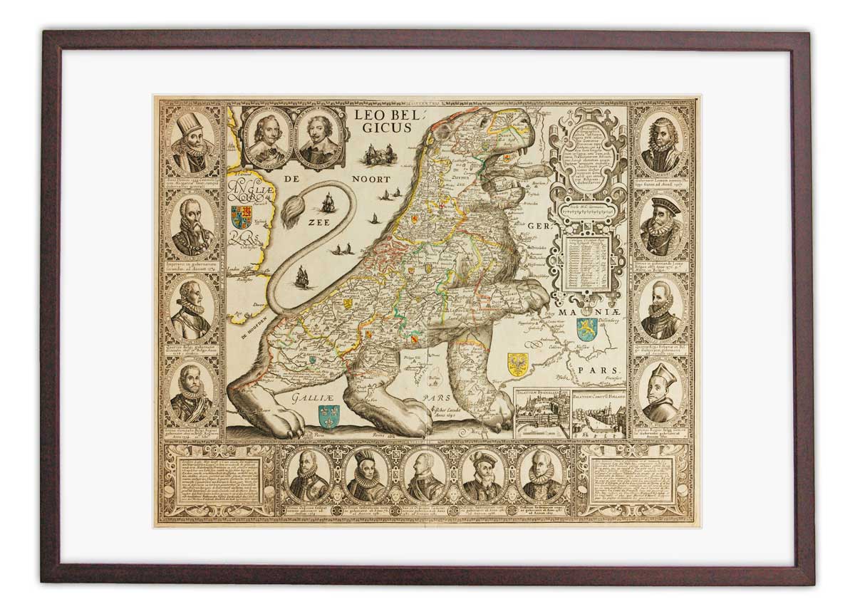 Nederland - Oude kaart Leo Belgicus