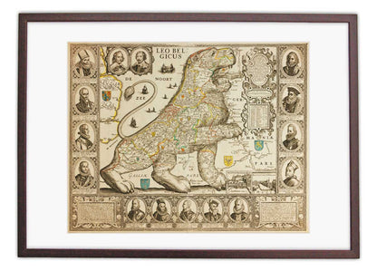 Nederland - Oude kaart Leo Belgicus