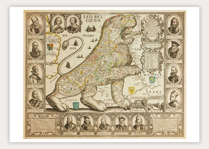 Nederland - Oude kaart Leo Belgicus