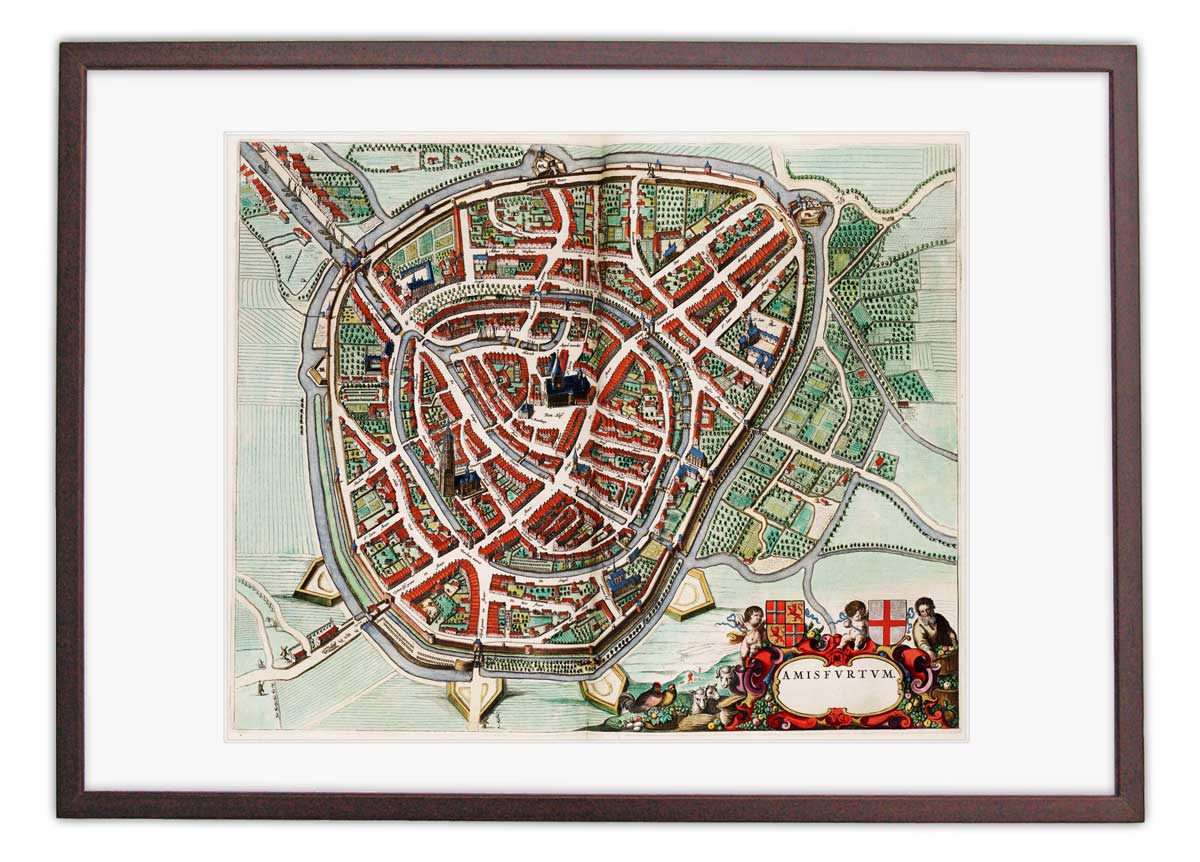 Oude kaart Amersfoort - Uit de Atlas van Loon