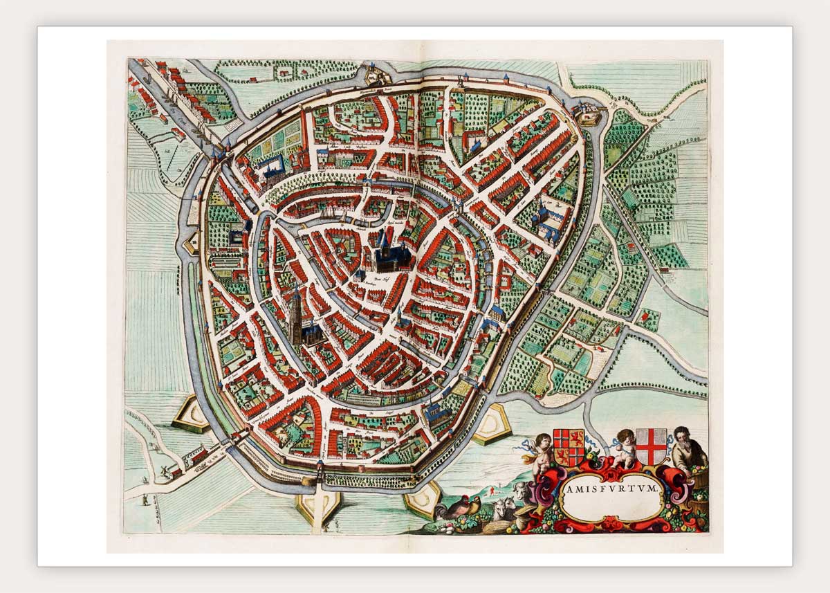 Oude kaart Amersfoort - Uit de Atlas van Loon