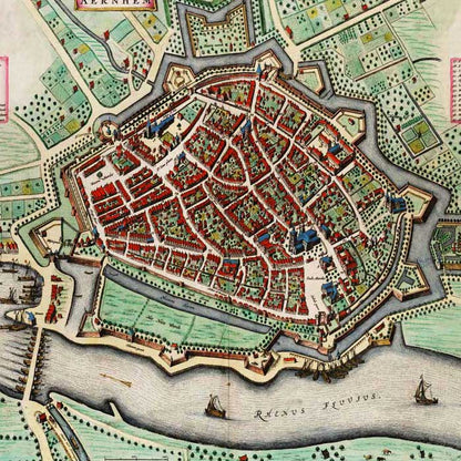 Oude kaart Arnhem - Uit de Atlas van Loon