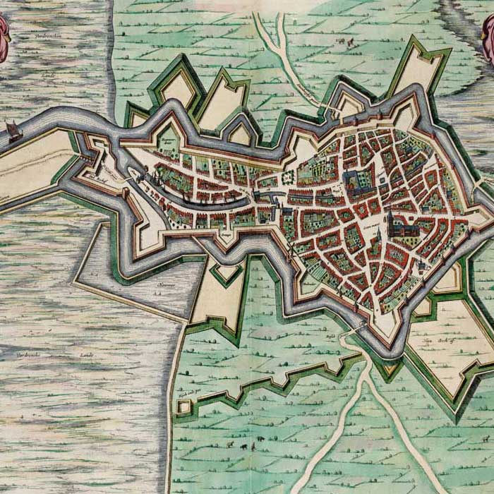 Oude kaart Bergen op Zoom - Blaeu