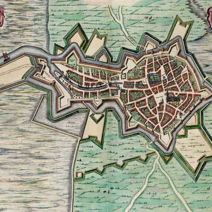 Oude kaart Bergen op Zoom - Blaeu
