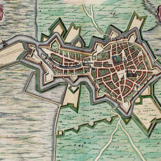 Oude kaart Bergen op Zoom - Blaeu