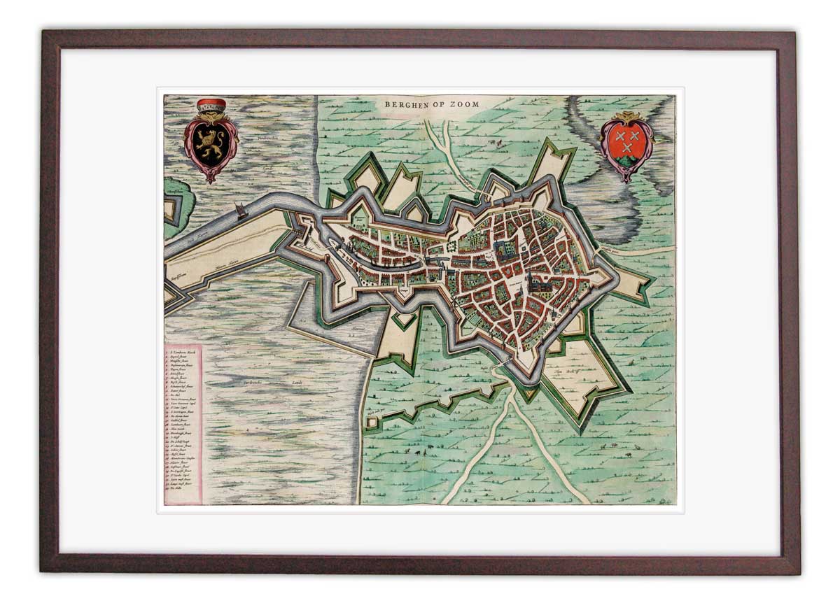 Oude kaart Bergen op Zoom - Blaeu